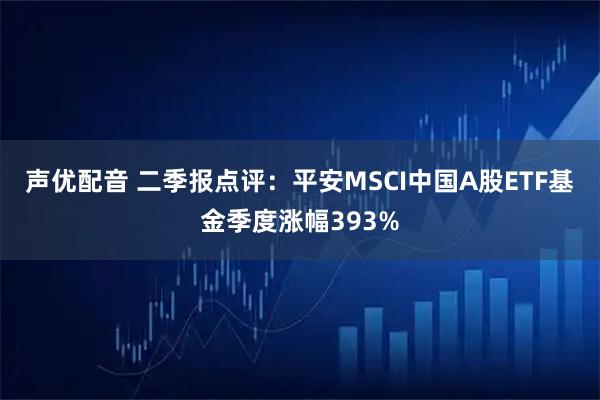 声优配音 二季报点评：平安MSCI中国A股ETF基金季度涨幅393%